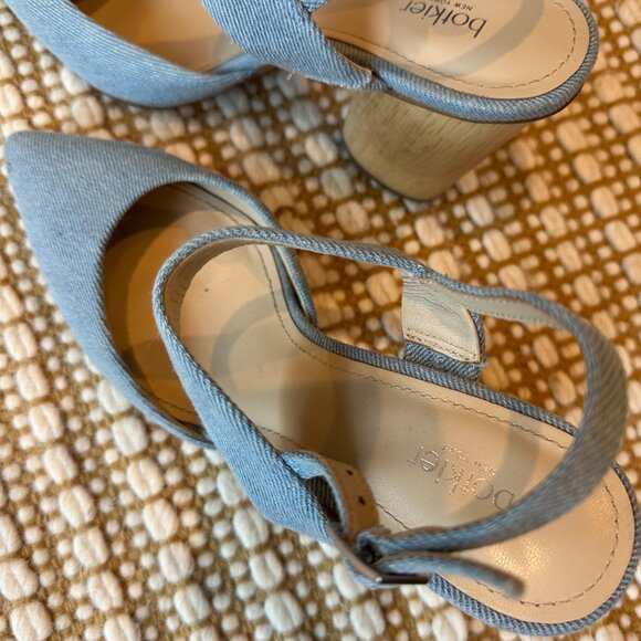 Botkier Pointed-Toe Slingback Heels, Denim - Picture 4 of 5